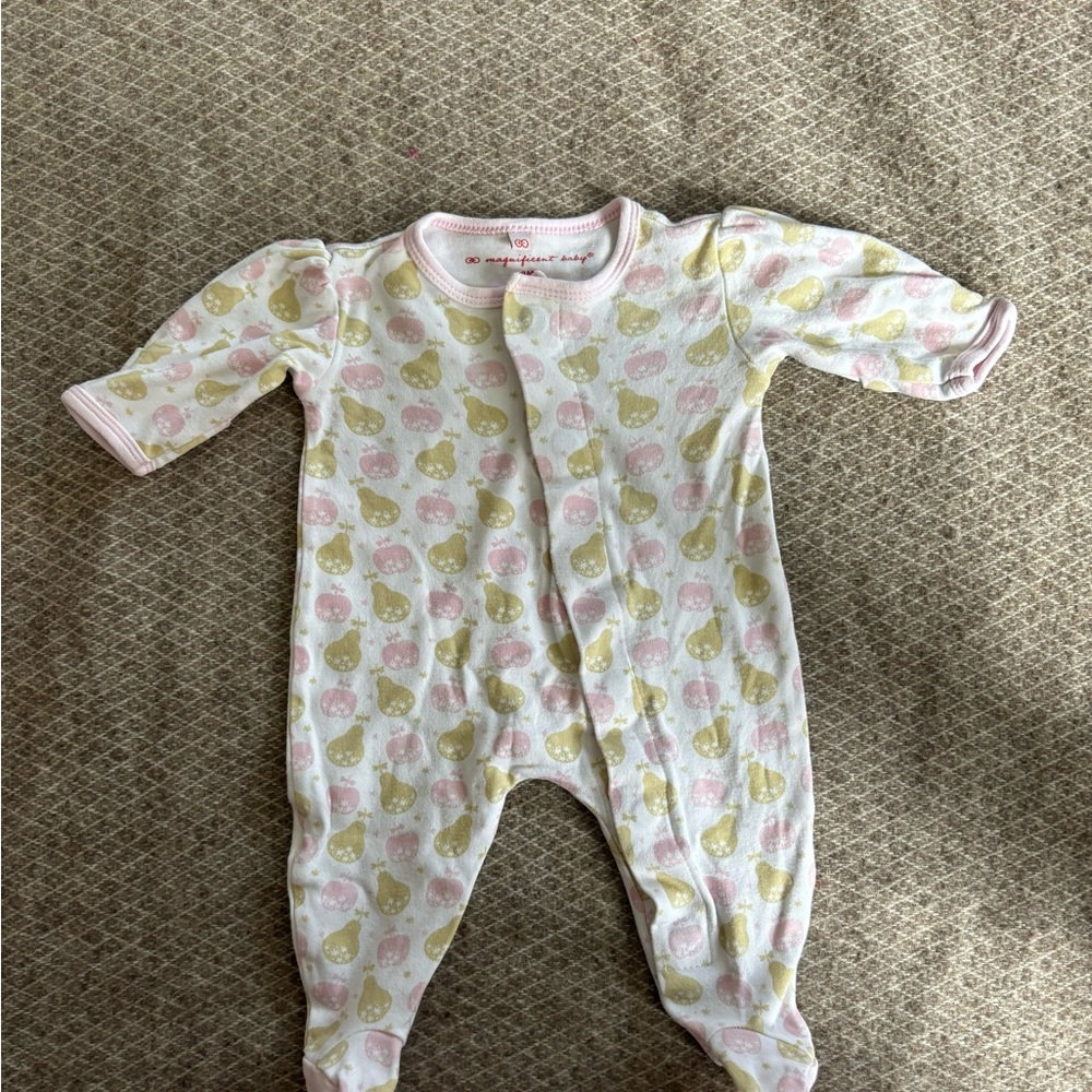 Magnetic Me fruit onesie footie pajamas
